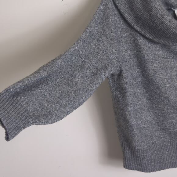 Minimalist Boxy Cowl Neck Sweater Wool Blend Women's Oversized Small - Picture 2 of 9